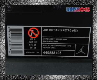 Product Name 2011 Air Jordan 5 Retro GS Independence Day US 3.5Y 
