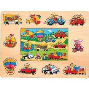    Puzzled Peg With A Jigsaw   Vehicles Wooden Toys Toys & Games