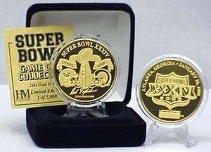 Super Bowl XXXIV 24kt Gold Flip Coin  
