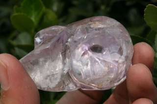 purple Quartz Rock Crystal Carved Crystal Skull，rainbows  