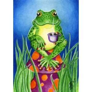  Creative Clam Morning Joe Coffee Frog Original Art 