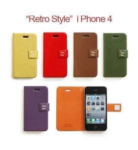 TABLE TALK FAUX LEATHER FLIP CASE IPHONE 4G 4S COVER POUCH ANTENNASHOP 