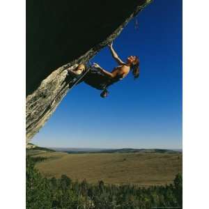  Young Woman Climbing the Rock Feature Called Bobcat Logic 
