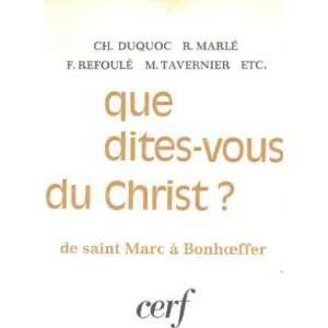   de saint marc à bonhoeffer Duquoc/marle/ Refoulé/ Tavernier Books