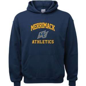  Merrimack Warriors Navy Youth Athletics Arch Hooded 