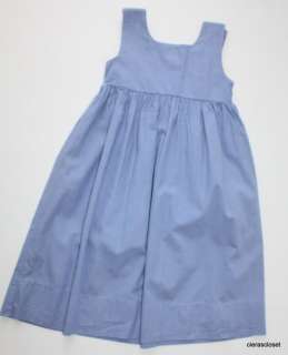 Rosalina Collections Friends girls smocked jumper dress blue size 6 