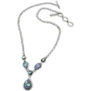   Round & Tear Shaped Abalone Inlay Necklace Acleoni Designs Jewelry