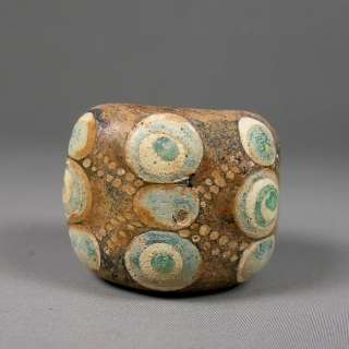   Warring States 480 220B.C. Chinese dragonfly eyes glass bead Superb