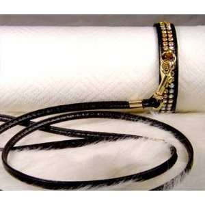  Jeweled Black Collar & Leash