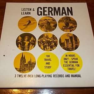  Listen & Learn German 3 12 Lp Records and Manual 