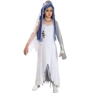  The Corpse Bride Child Costume   Medium With Wig & Bouquet 