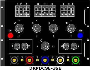 3cir 220v CR CS6369 Power Distribution Distro Panel  
