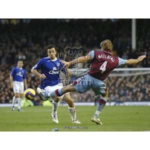  Everton v Aston Villa Simon Davies in action against Olof 