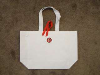New LULULEMON Reusable Shopping Bag Tote White XL Rare Special Holiday 