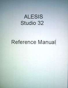 ALESIS STUDIO 32 RECORD CONSOLE REFERENCE MANUAL BOUND  