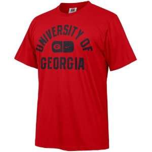   Nike Georgia Bulldogs Red College Athletic T shirt
