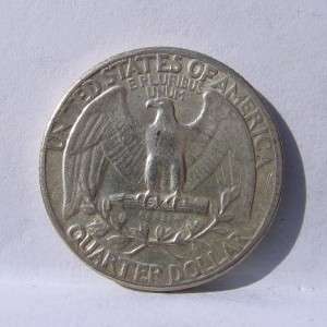 USA 1963 silver Washington Quarter 25 Cents; AU  