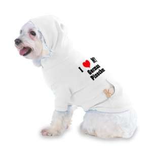  I Love/Heart German Pinscher Hooded T Shirt for Dog or Cat 