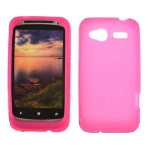  iFase Brand HTC Bresson Cell Phone Solid Hot Pink Silicon 