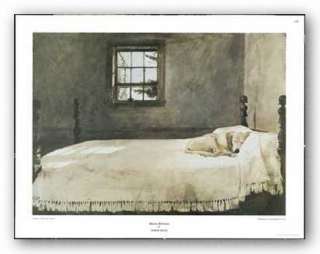 Master Bedroom Andrew Wyeth DOG ON BED SLEEPING  