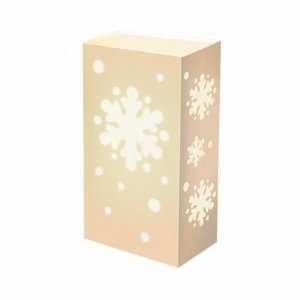 Winter Holiday Snowflake Luminaria Kit   Set of 12