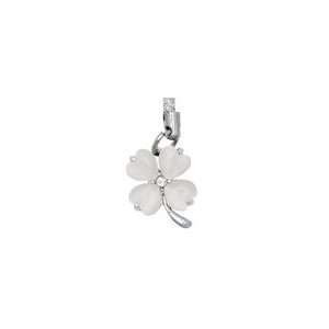  Clovers (White) Cellphone Charm CH135WH for Sanyo cell 
