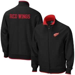    Reebok Detroit Red Wings Black MVP Track Jacket
