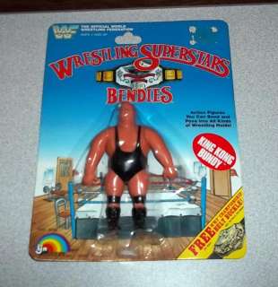   WWF LJN Bendies MOC King Kong Bundy Bendems 1986 Wrestling Figure WWE