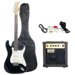    Black Electric Guitar with 10 Watt Amp   Beginner Kit Toys & Games