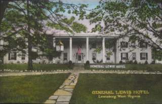 Lewisburg WV Hotel Postcard  