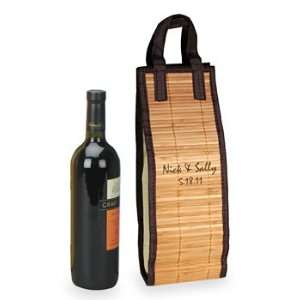  Personalized Bamboo Wine Tote Bag