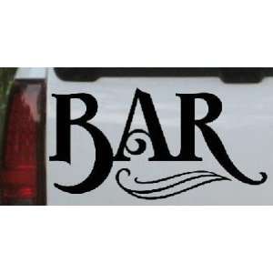 Bar Sign Decal Business Car Window Wall Laptop Decal Sticker    Black 