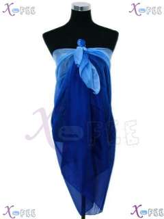 Blue Cover up Soft New Woman Dress Skirt Shawl Hawaii Wrap Sarong 
