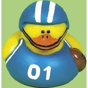  Football Rubber Ducky Blue & White Toys & Games