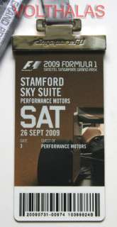   F1 Formula One Car Racing BMW Sky Suite Pass Lanyard 2009 USED  