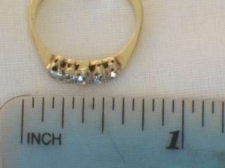 EDWARDIAN 18CT GOLD PLATINUM LADIES 5 STONE DIAMOND RING  