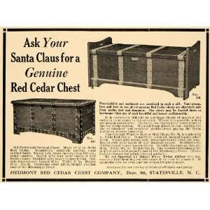  1909 Ad Piedmont Red Cedar Chest Furniture Christmas 