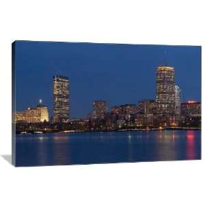 Boston, MA at Night   Gallery Wrapped Canvas   Museum Quality  Size 