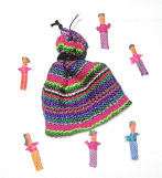 Worry People, Dolls in an Ikat Bag x 12 Wholesale  