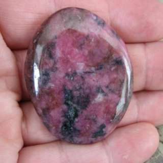 RHODONITE Pocket FLAT STONE Worry Stone Crystal Healing  