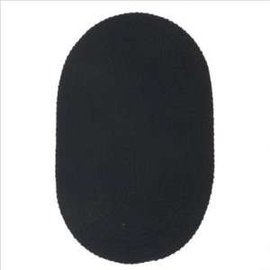  Braided Softex Black Outdoor Rug Size 48 x 72 Oval 