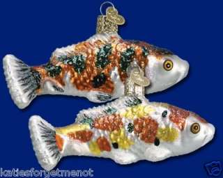 YELLOW KOI FISH OLD WORLD CHRISTMAS ORNAMENT 12259  