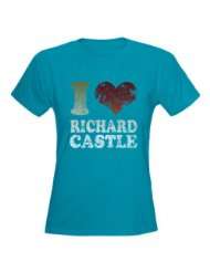 heart Richard Castle Tv Womens Dark T Shirt by 
