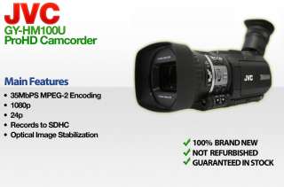 NEW JVC GY HM100U GYHM100U Pro HD Digital Camcorder 046838039522 