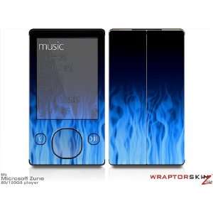 Zune 80/120GB Skin Kit   Fire Blue plus Free Screen Protector by 