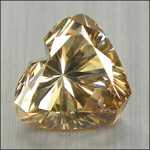 40 Cts Untreated Valentines Heart Luster Fancy Brown Natural Diamond 