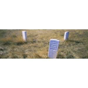  Tombstones in a Cemetery, Little Bighorn Battlefield 