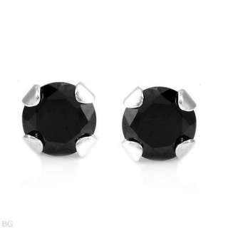 Genuine Black Diamond Studs 0.24ctw 925 SS  