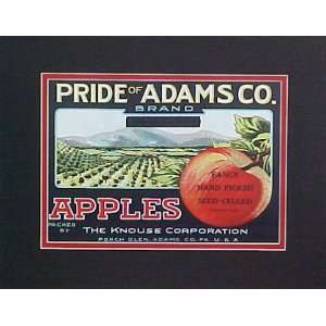  Pride of Adams Co. Reproduction Crate Label Picture