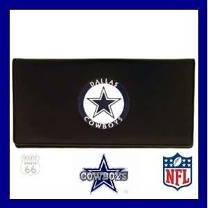  COWBOYS FOOTBALL EMBOSSED LEATHER CHECKBOOK NEW 